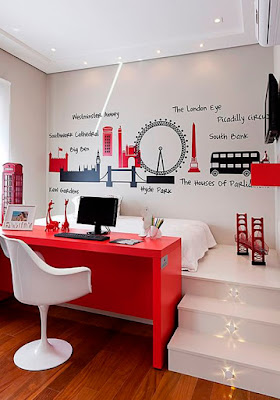 Decoraçao do home office vermelho decoraçao-home-office-abrir-janela