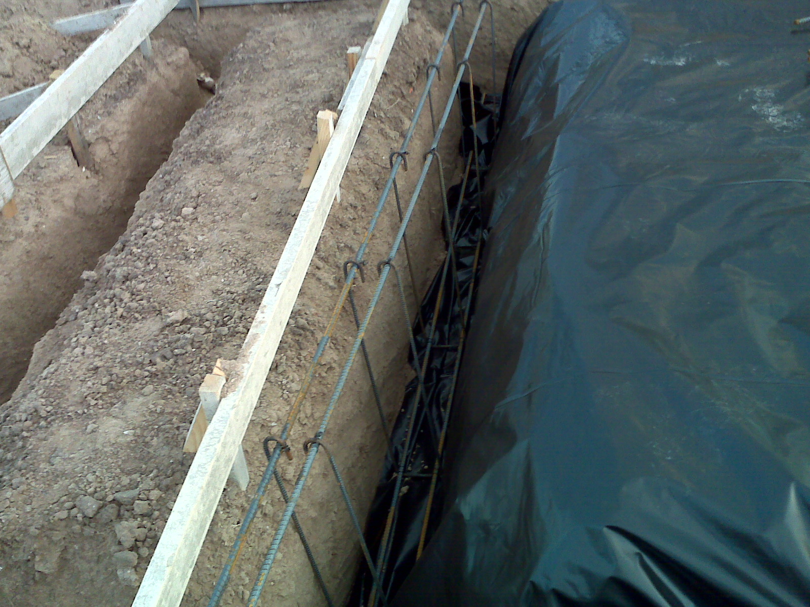 Perk Lane House Construction Rebar and Water