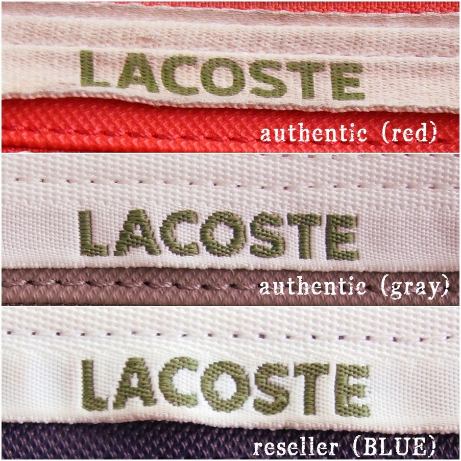 how to spot a fake lacoste bag