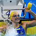 Sjostrom claims third sprint title at swimming worlds