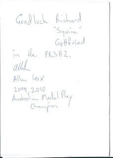 #PKSH2 - Task #1 - Autograph from Reigning Putter King & Australian Minigolfer Allan Cox