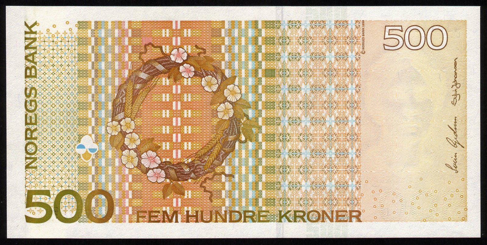 Norwegian Banknotes 500 Norwegian Kroner note