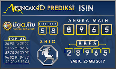 PREDIKSI TOGEL ISIN PUNCAK4D 25 MEI 2019