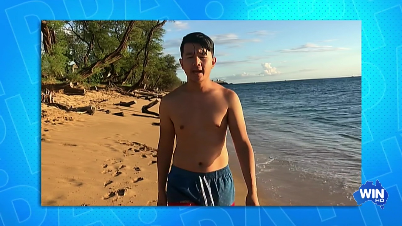 ausCAPS: Ronny Chieng shirtless on Have You Been Paying Attention?