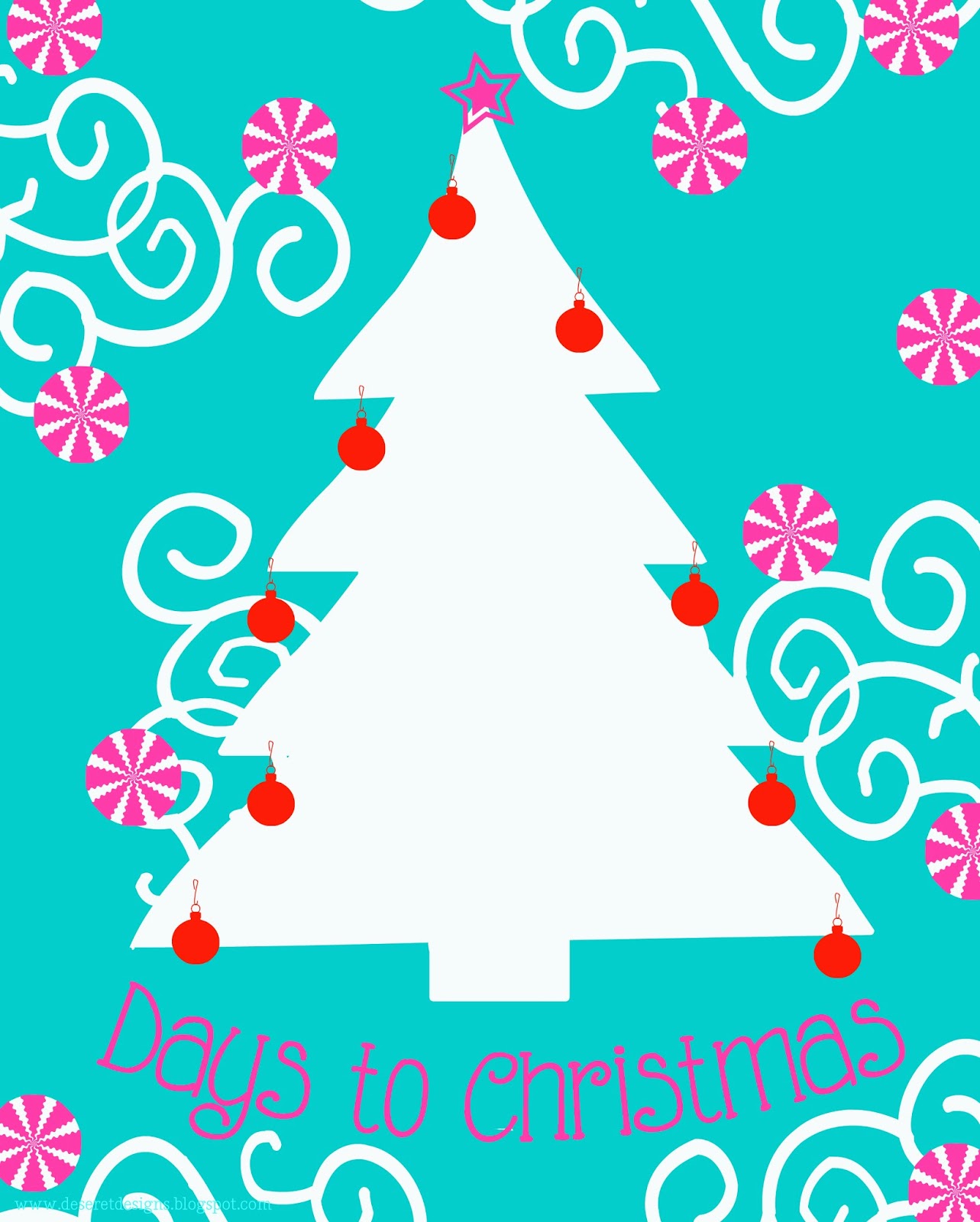 Deseret Designs: Days to Christmas {Free Countdown Printables}
