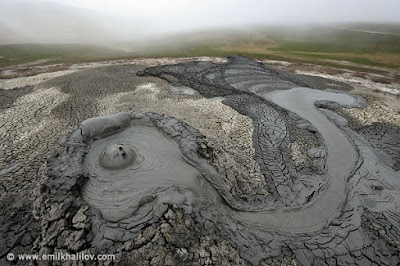 الأحياء نشأت في المياه حيث كانت البراكين تحت الماء تمدها بالحرارة وتمدها بمواد معدنية وعضوية وفيرة من ضمنها الكربون و ثاني أكسيد الكربون النتروجين والكبريت والفسفور وغيرها ، شبيهة لما نجده الآن من فوهات مائية طينية حرارية في بالقرب من البراكين .
