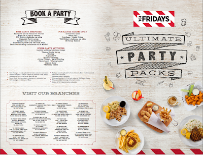 party packages restaurant fridays fast food kiddie
