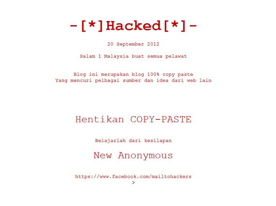 blog klik-aje.com kena hacked