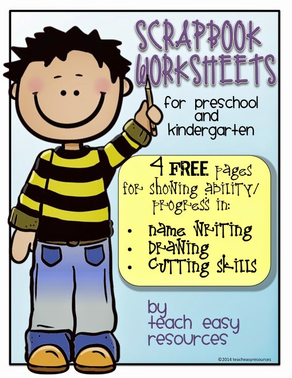 Classroom Freebies Too: FREE Scrapbook Worksheets for Preschool and ...