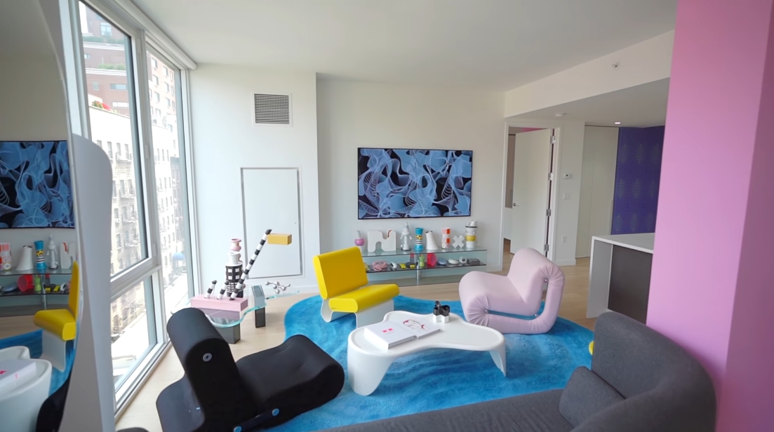 27 Interior Design Photos vs. Karim Rashid's NYC Luxury Penthouse Tour