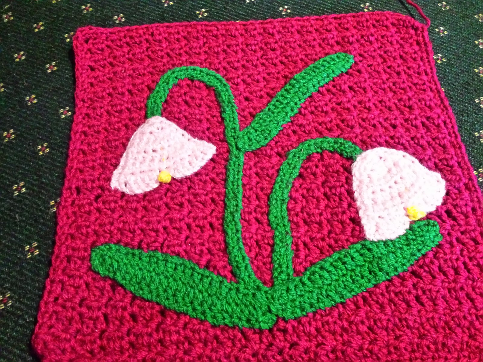 Blooming Lovely WIP Crochet Fairy Garden Blanket Me Not