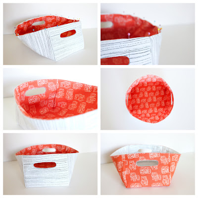 Reversível Tecido Basket Tutorial por Delia Cria