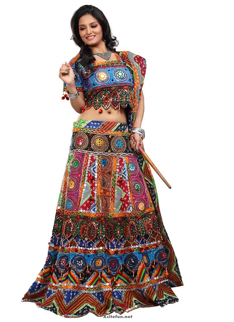 Traditional Multi Colored Wedding Indian Chaniya Cholis