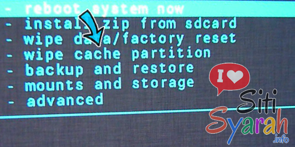 fungsi wipe cache partition di android