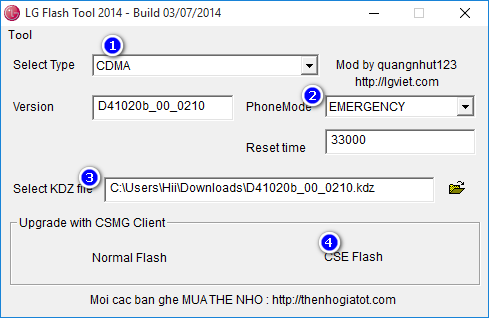 Lg flash tool 2014 not working