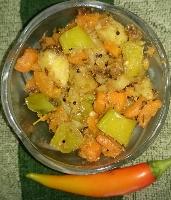 Carrot Potato fry Telugu Vantasala