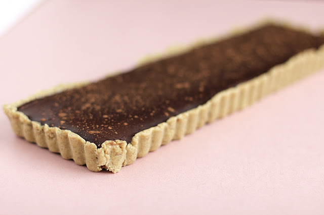 healthy dark chocolate peppermint tart