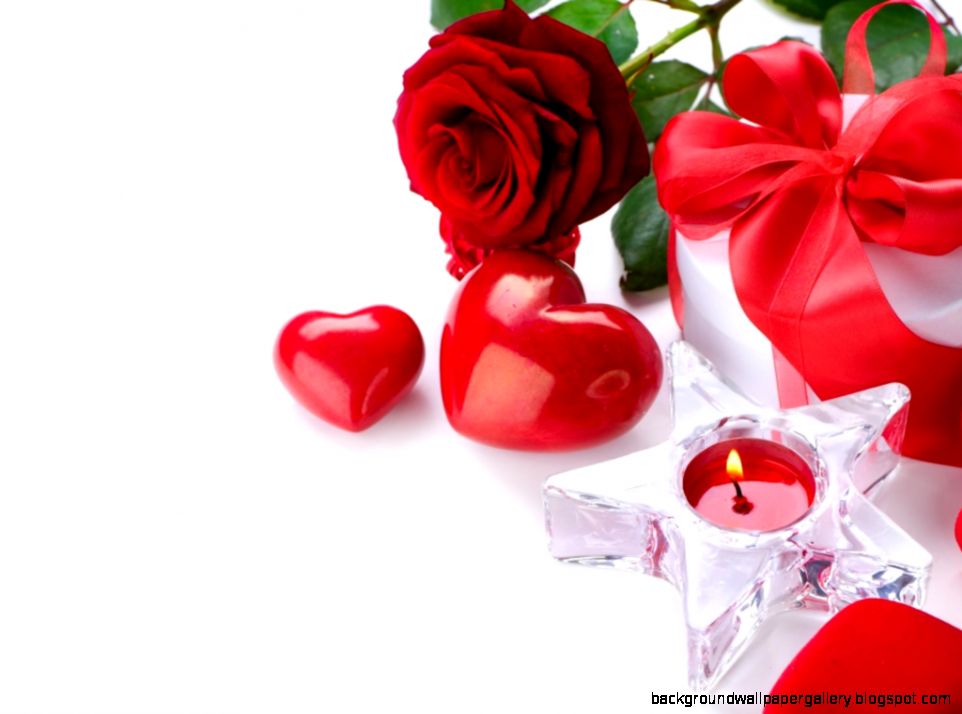 Download Wallpaper 1024x768 Valentines day Gift Candle Heart