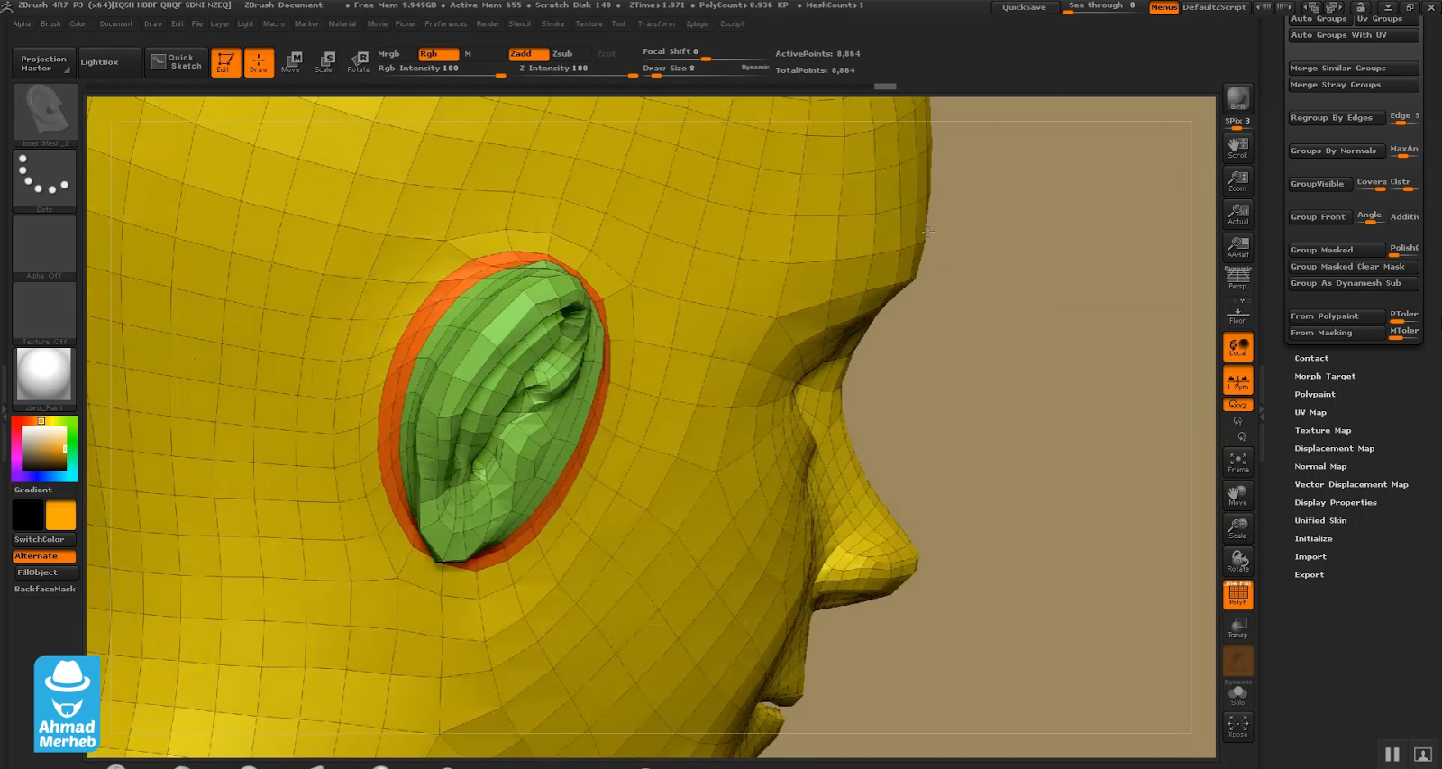 how to import mesh correct size into zbrush