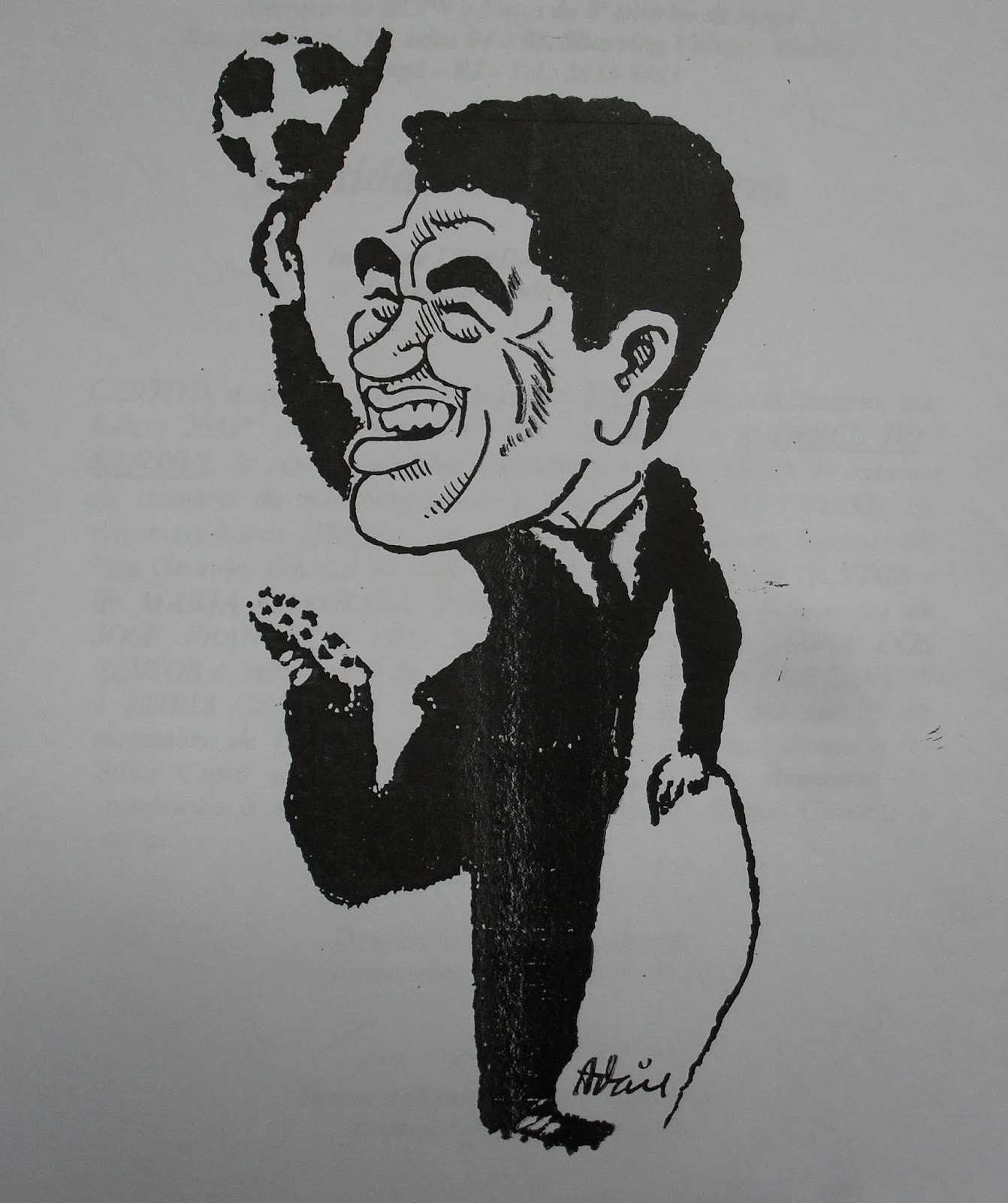 Гарринча карикатура