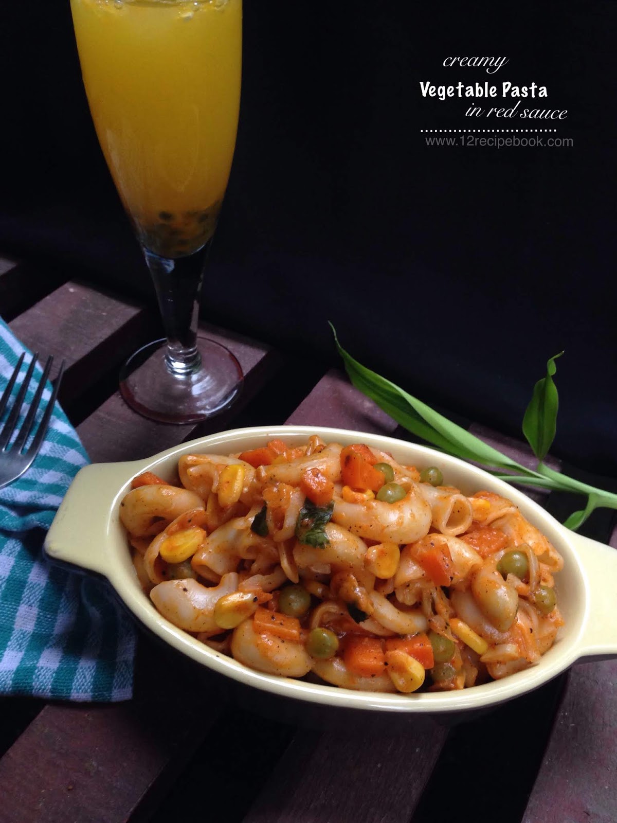 Vegetable Pasta in Red Sauce Recipe Book