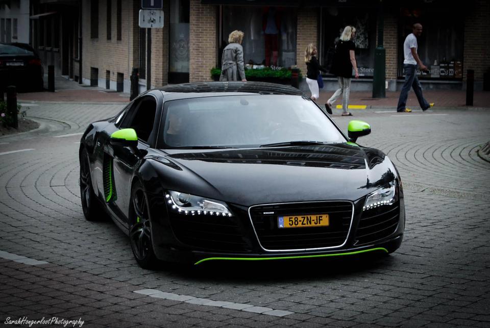 Photo: Black Audi R8 With Lime Green Accents | Zero 2 Turbo