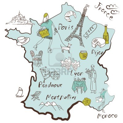 Elcanó en France: Cartes de France