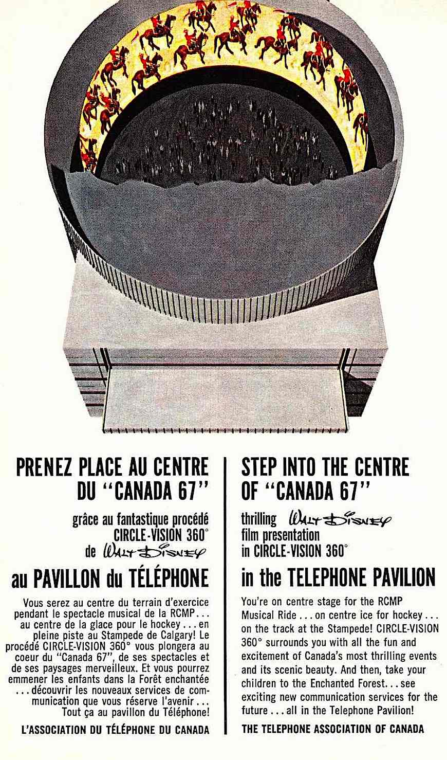 Circle-Vision 360° Expo 67 Circle-Vision 360° at Expo 67, a color photograph, disney experimental