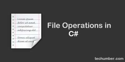 BASIC FILE OPERATIONS CREATE,WRITE,READ,APPEND AND DELETE IN C#.NET