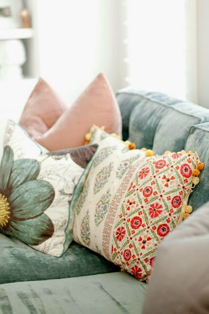 floral print cushions