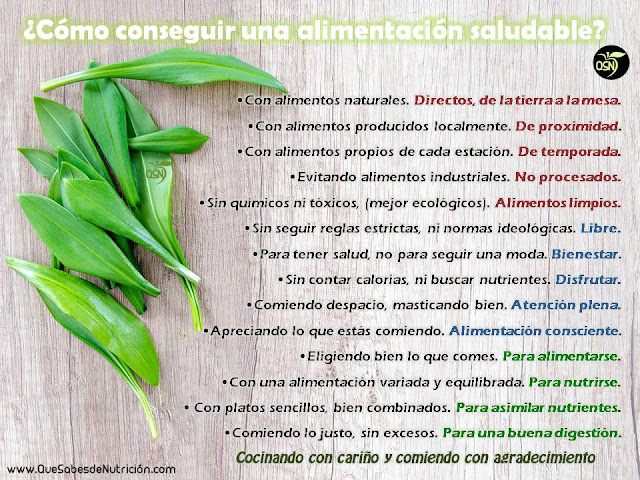 QSN: Cómo conseguir una alimentación saludable