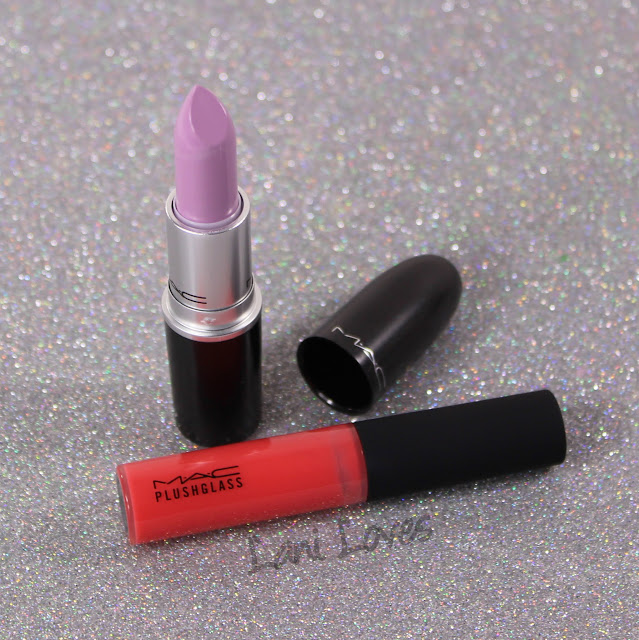 MAC Blue Nectar - Courting Seduction Lipstick and In Abundance Plushglass Swatches & Review