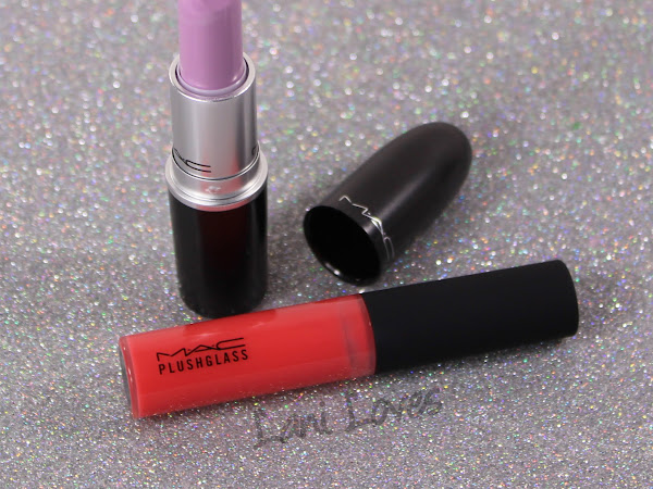 MAC Blue Nectar - Courting Seduction Lipstick and In Abundance Plushglass Swatches & Review