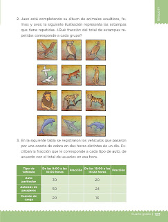 Apoyo Primaria Desafíos Matemáticos 4to. Grado Bloque IV Lección 66 ¿Qué fracción es?