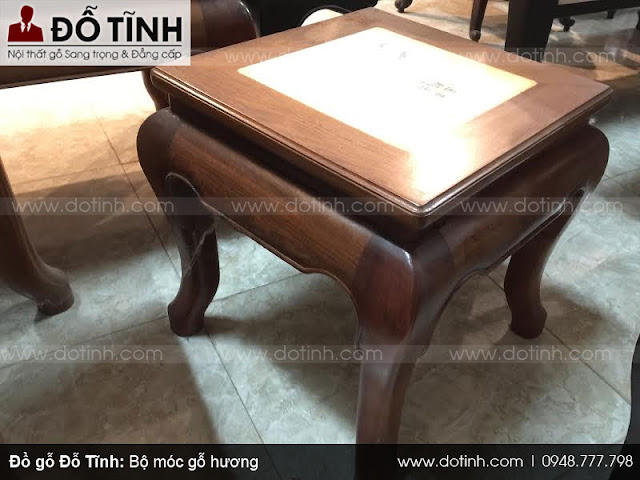 Bộ bàn ghế móc gỗ hương cho phòng khách đẹp miễn chê
