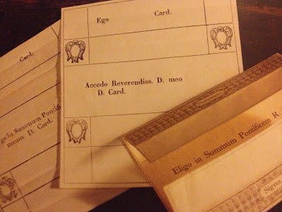 Conclave ballot cards