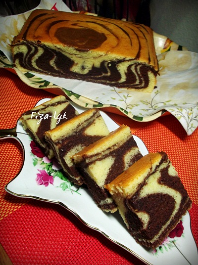 MARBLE BUTTER CHEESE CAKE  Fiza's Cooking