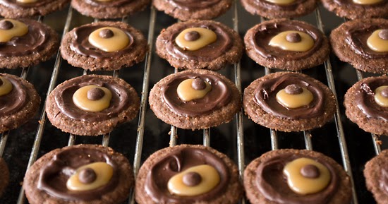 Backen - Kochen &amp; Genießen: Schokokekse mit Karamell