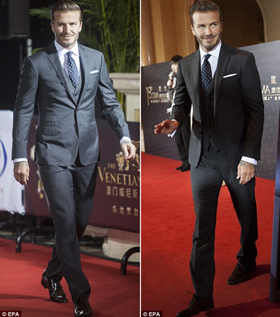 Wear It Like Beckham: David Beckham in a Three-Piece Suit