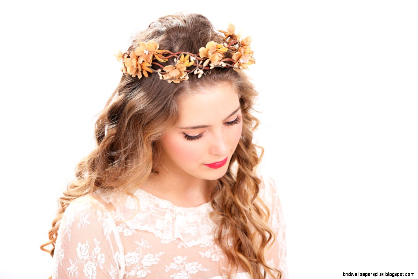 Rustic Flower Crown Bridal Headband Flower Crown Headpiece