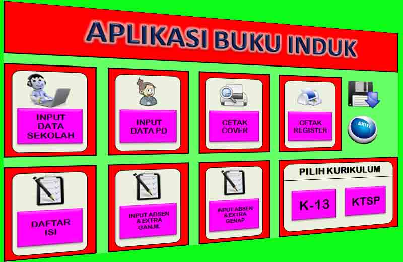 Buku Induk Siswa Aplikasi Excel Kurikulum 2013 Dan KTSP
