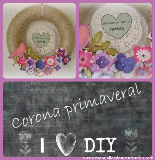 DIY Corona primaveral / Spring wreath/ Couronne printanière