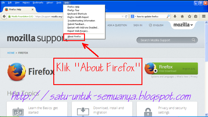 Update mozilla firefox. Update mozilla firefox
