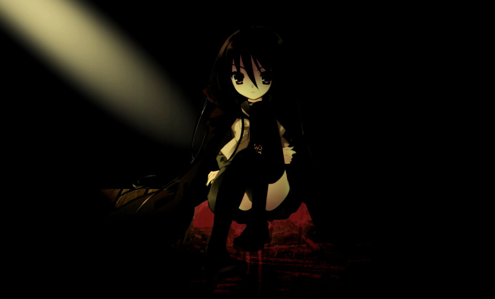 Black Dark Anime Wallpaper Girl