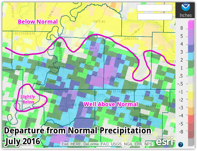 MWN Blog July 2016 Climate Data for Memphis, TN