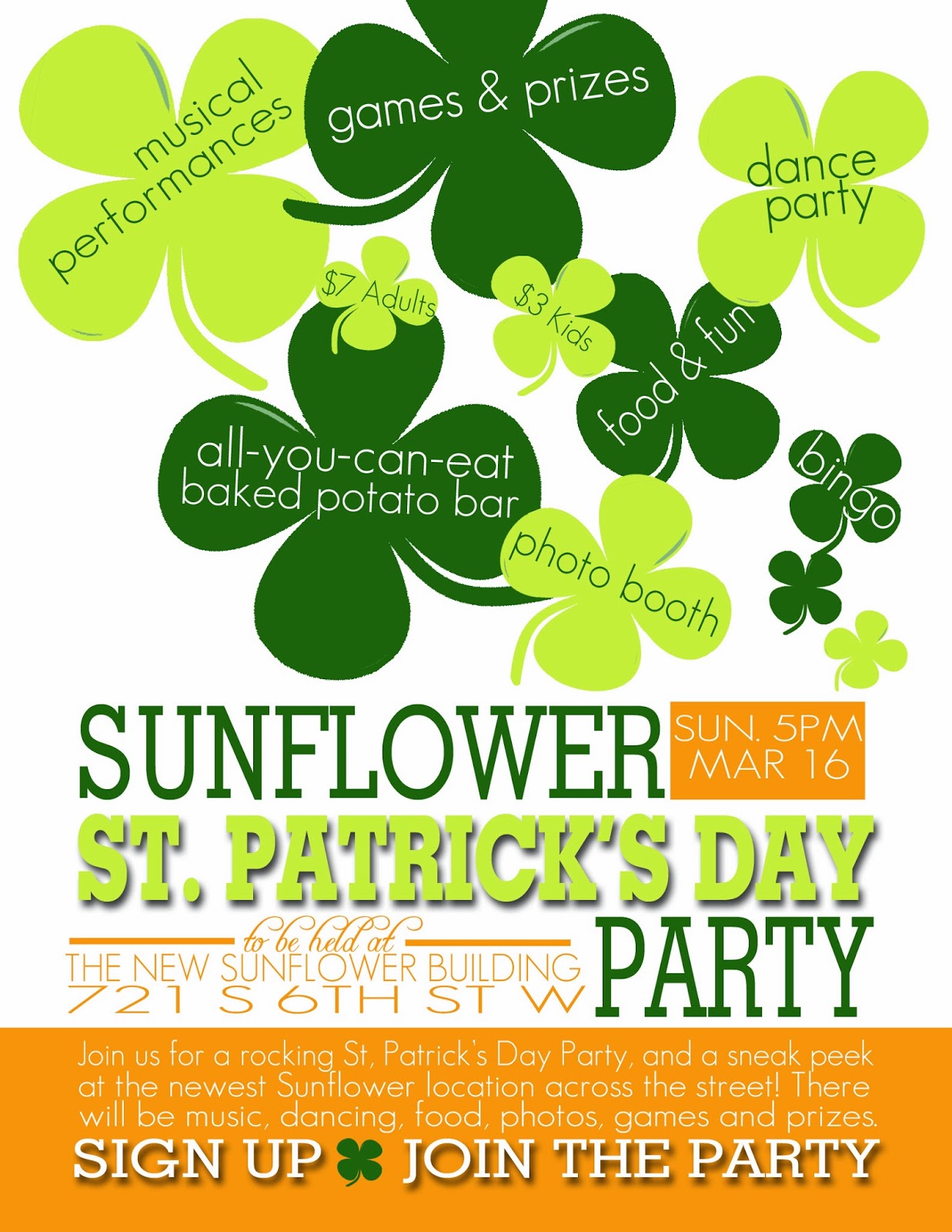 Sunflower Montessori Parents' Association: ST PATRICK'S DAY PARTY