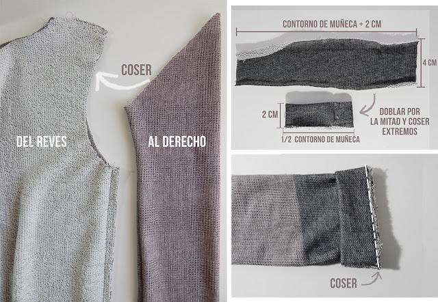 diy chaqueta coser mangas