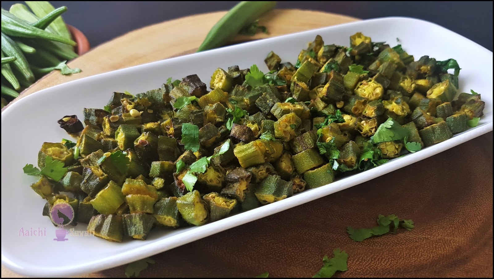 Bhindi Fry(Okra Fry) In GoWise AirFryer Aaichi Savali