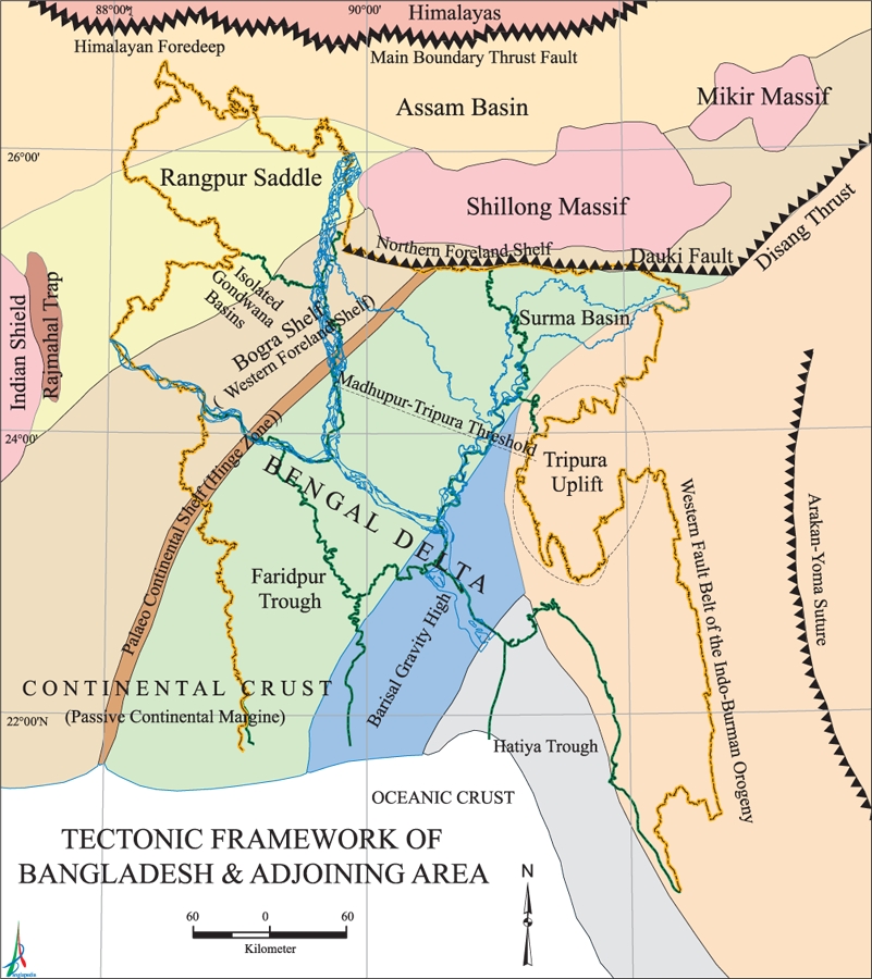 Tectonic Framework Map Bangladesh