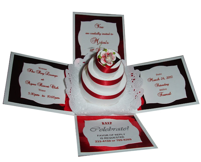 Jinky's Crafts & Designs: Wedding & 18th Birthday Exploding Box Invitations